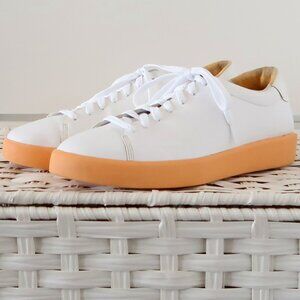 Everlane White Leather Lace-up Court Sneakers Minimalist Casual Sporty Shoes 12